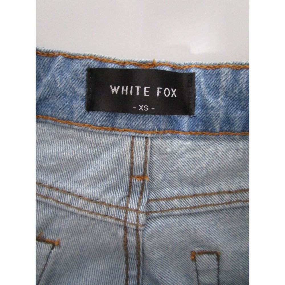 White Fox Boutique Jeans XS Mom High Rise Ripped Boyfriend - Picture 7 of 10